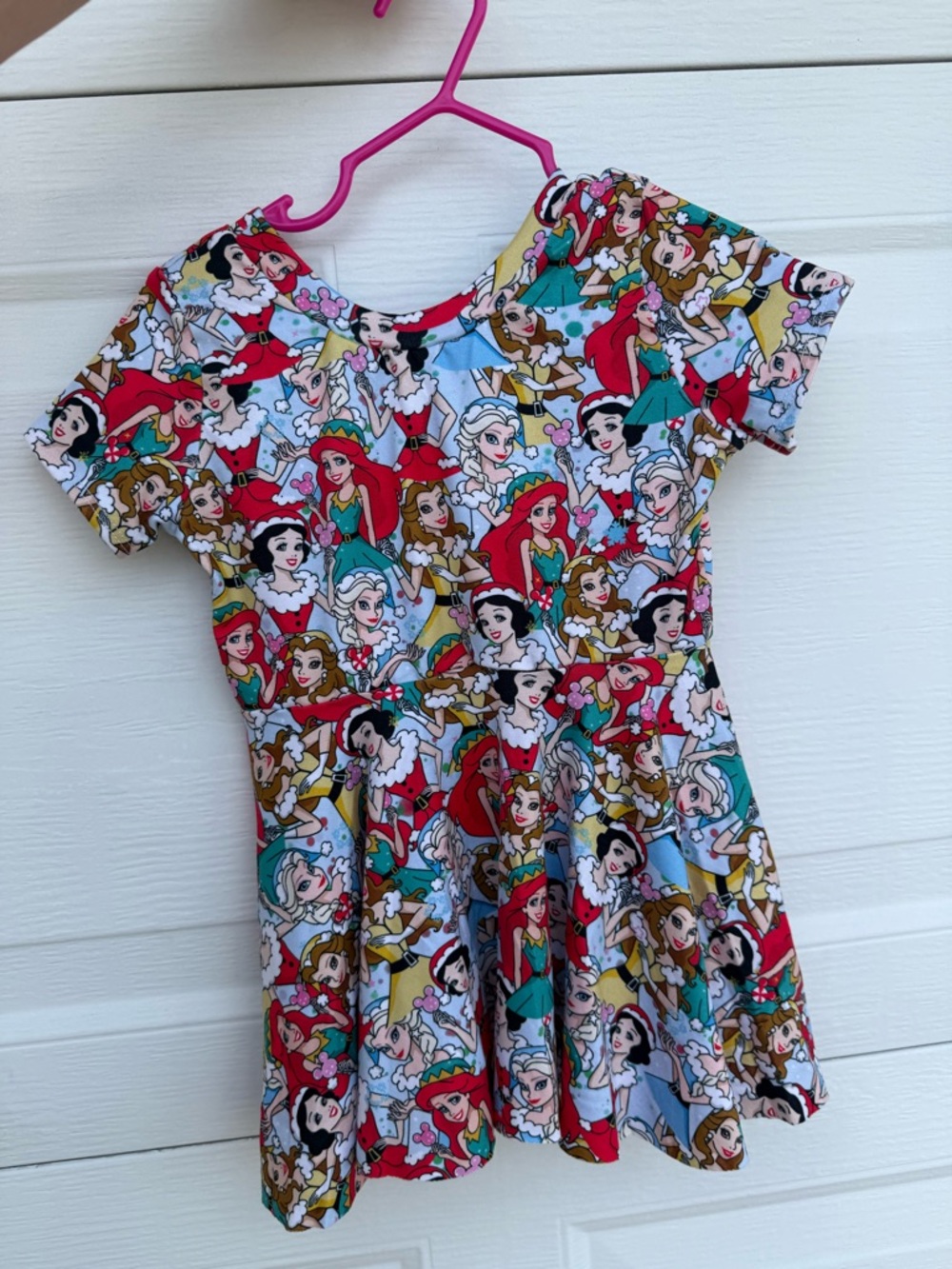 Girls' Colorful Princess Disney Christmas - Red, Teal, Yellow